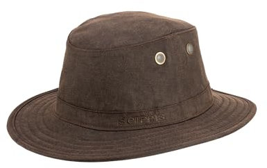 Ranger – Wasserdichter Outdoorhut für Damen & Herren | Leichter & knautschbarer Sonnenhut aus DriTec-Material | Atmungsaktiv, robust & mit Ösen für Kinnriemen (DE/NL/SE/PL, Alphanumerisch, L, Braun)