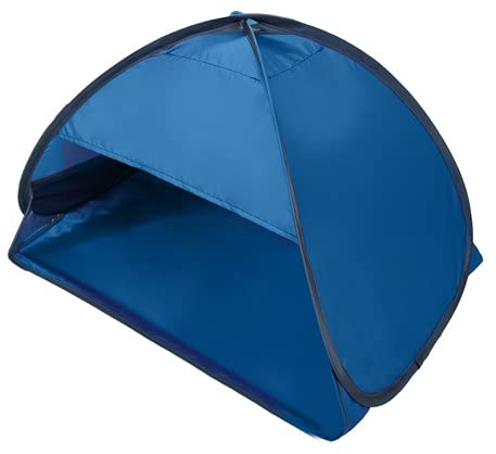 Strand-Sonnenschutz, Gesichtskopf, Sonnenschutz, Mini-Zelt, Pop-Up-Out, tragbar, Sonnenbad, Sonnenschutz für Camping, Angeln, Haustier, Hund, Katze, winddicht wasserdicht mit Handy-Ständer (blau)