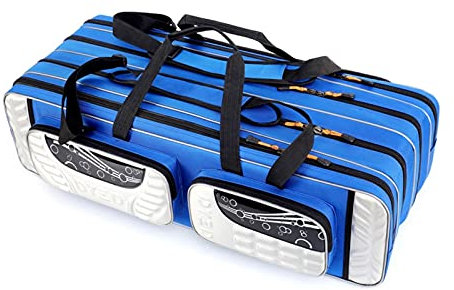 caihuashopping Angeltasche Angelrutenbeutel mehrschichtige wasserdichte Verdickte Fanggetriebe Aufbewahrungstasche Licht einfach, verschleißfest starken zu tragen Angelrutenkoffer (Color : 80-4)
