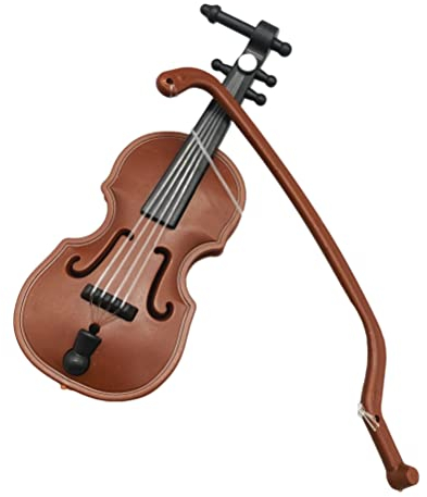 Tixiyu Miniatur-Violine Mit Bogenständerunterstützung - Welten Kleinste Violine, Lackierte Oberfläche, Simulation Holz Miniaturgeige für Dekoration