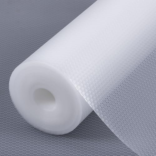 Revêtements d'étagère de Cuisine, revêtement de réfrigérateur étanche et résistant à l'huile pour armoires, Tapis de tiroir antidérapants, matériau EVA Non adhésif pour étagères Transparent 60x600cm