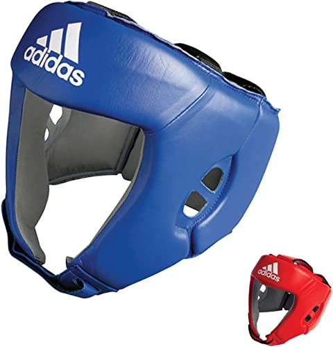 adidas Unisex – Erwachsene IBA Boxing Head Guard Kopfschutz, Blau, L