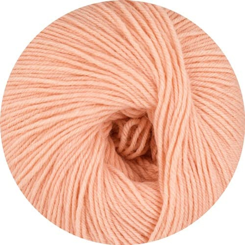 Linie 12 Street uni von Online Garne,4-fach Sockenwolle, 50 g 75% Schurwolle (Merino extrafein) 25% Polyamid, 210 m LL, superweich, 3 Maschenmarkierer zu jeder Bestellung (31 aprikose)