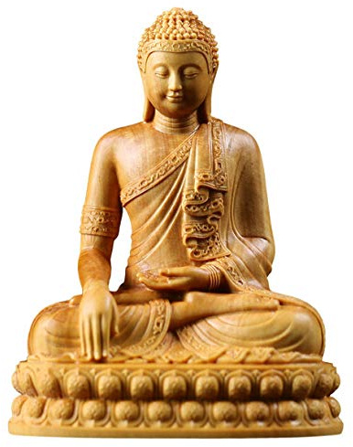 Madera de boj Natural Tailandia Ayutthaya Maitreya Buda Shakyamuni Estatua
