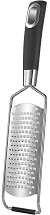 Royal Cuisine Stainless Steel Cheese Grater with Handle & Shredder Handheld Kitchen Grater Manual Grater Parmesan Cheese, Gingers, Garlic, Lemon Zester (Small)