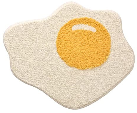 Tappeto a forma di uovo in camicia, tappetino nordico, morbido, assorbente, per camera da letto, soggiorno, decorazione per camera da letto, WC, vasca, WC, vasca, tappeto funky bagno, bagno funky, WC,