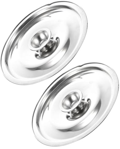 BESTonZON Couvercles Pour Pots D'Assaisonnement En Acier Inoxydable 2 Pièces 4 Pouces Couvercle De Pot À Huile Étanche Facile À Nettoyer Pour Cuisine Quotidienne
