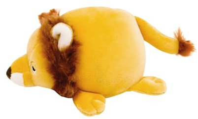 Nemu Nemu Animals 6202736 Plüschtier, Löwe Leon, Kuscheltier, extra weich und kuschelig, Stofftier, Designed in Japan, Kuschelkissen, Größe S, 17 cm
