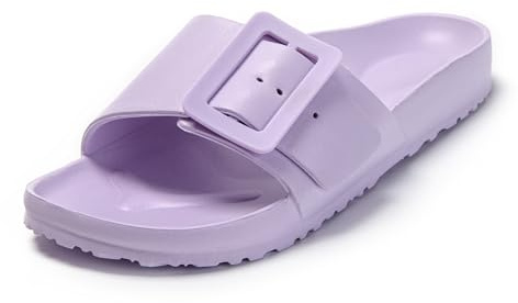 JOMIX Damen Badeschuhe Flach Pantoletten Leicht Schlappen Pantoffeln rutschfeste Badeschlappen Sommer Sanladen