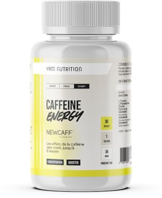 Caffeine Energy - 195mg de Caféine/jour - Effet Longue Durée - Anti-fatigue - Concentration
