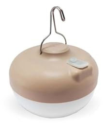 Newgarden - Lámpara Solar de Camping y Emergencias LED Cherry. Bombilla Portátil con Gancho e Imán, Sin Cables con Batería Recargable por USB. 900 Lúmenes y Hasta 20H de Uso. Resistente IP54 (Beige)
