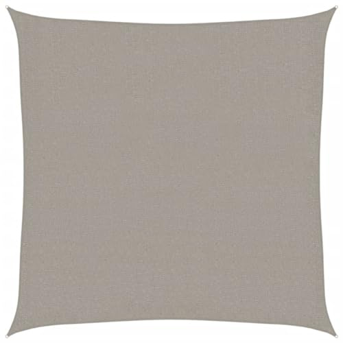 vidaXL Vela Parasole 160 g/m² Quadrata Grigio Chiaro 3,6x3,6 m in HDPE