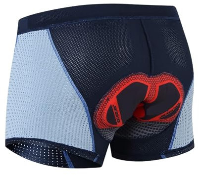 Ayztantine Radlerhose Herren Gepolstert Radlerhose Herren Radunterwäsche Pro 5D Gel Pad Stoßfeste gepolsterte Unterhose Fahrradshorts Fahrradunterwäsche(8,XXXL)