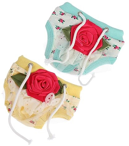 BELLIFFY 2er Packung Waschbare Hundewindel Für Weibliche Haustiere Hygienisch Wiederverwendbar Saugfähig Für Monatliche Menstruation