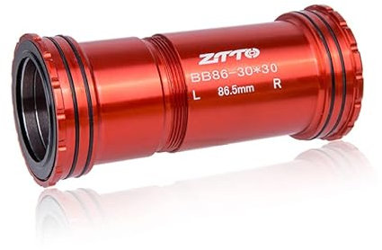 LUOKEKE Tretlager 30mm Press Fit Bottom Klammern 4 Lager for Rennradbergberg 92mm 86mm Shell Verwenden Sie 30 Kurbelkettensatz Innenlager(BB86-30 Red)