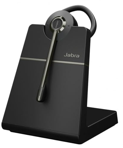 Jabra Engage 55 SE Convertible Headset UC mit Ohrbügel, Link 400a DECT Adapter USB-A, Engage 55 Deskstand, 1,2 m USB-C auf USB-A Kabel, Ohrgels, Kopfband, Nackenband, Tragetasche, Garantie