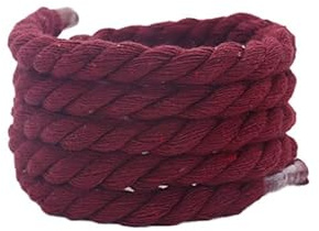 SYSUII Lot de 3 paires de lacets épais de 8 mm de large - Corde ronde - En coton torsadé - Pour chaussures de sport, chaussures de sport - Lacets larges résistants à la déchirure