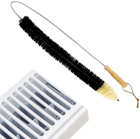 Voarge 1 brosse de nettoyage pour radiateur - 120 cm - Avec poignée - Pour radiateur, radiateur plat, radiateur à nervures