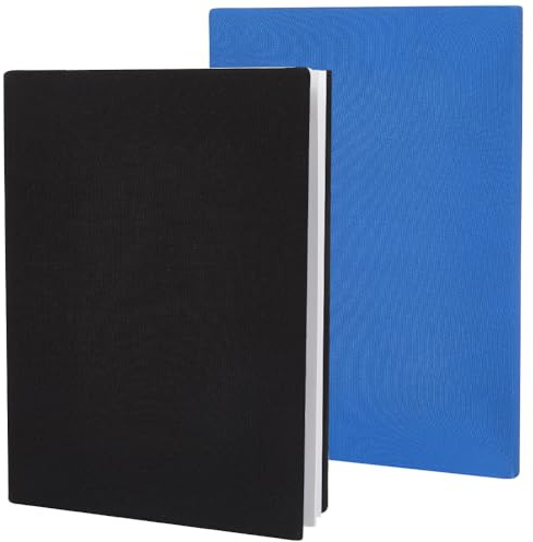 CRASPIRE 2 Funda Protectora Elástica para Libros de Color Negro de 9 x 14 Pulgadas Azul de hasta 9 x 11 Pulgadas Rectangular de Tela Elástica Reutilizable para Libros de Tapa Dura Y Libros de Texto