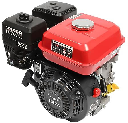 Benzin Stromerzeuger 4000W 7.5HP 4 Takt Tragbarer Motor mit 3.6L Tank für Baustelle Notstrom Wasserpumpen Go-Karts (Schwarz)