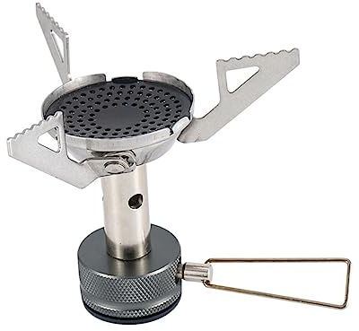 CIYODO Fourneau à Gaz Portable pour Camping Mini-Fourneau Pliable pour Randonnée Réchaud à Gaz Compact pour Pique-