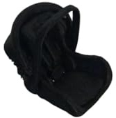 Mini Dollhouse Baby Car Seat – 1:12 Scale | Realistic Infant Carrier for Miniature Scenes (Solid Black)
