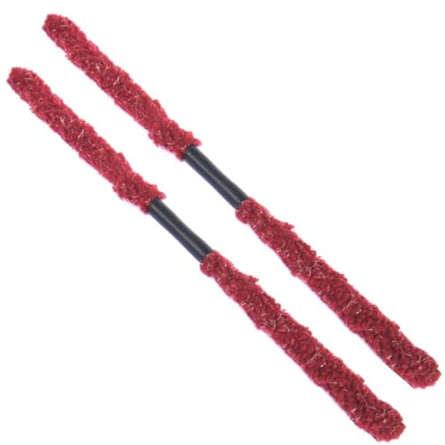 Flasc Paintball Doppelseitiges Laufreiniger-Set (2 Stück, Rot) – Premium Barrel Swab, Faltbar & Waschbar – Beidseitiger Reinigungstab für Markierer
