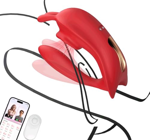 Couples Sex Toys Vibrating Panties-Omigao App Panty Vibrator with Remote, Wearable G Spot and Sucking Vibrators for Penis Pleasure Waterproof Clitoral Stimulator Dildo Adult Toys for Couple