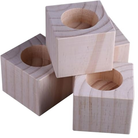 Möbelhöjare – 4 st kraftig säng och soffhöjare, trämöbelhissar för ökad höjd (5/10/15 cm), perfekt för bord, stolar, soffor och pallar (Ø 4,2 cm, 10 cm höjdökning)