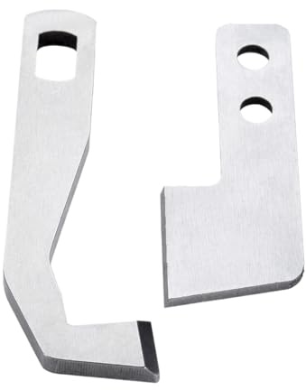Lasitech 1SET Superiore Inferiore Coltello/Lama Macchina da Cucire Parte G1075 + G1076 for Singer 480A Elna 654 Coverlock(Upper And Lower)
