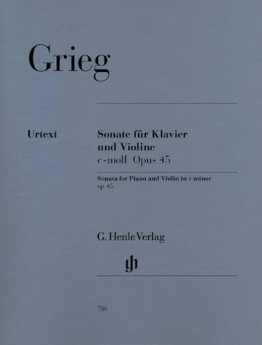 Sonate C-Moll Op 45. Violine, Klavier: Instrumentation: Violin and Piano (G. Henle Urtext-Ausgabe)