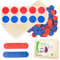 edxeducation Juego de diez marcos para el aula, manipuladores de matemáticas para niños, 16 marcos de plástico de diez marcos, 160 contadores, suministros de matemáticas para el aula