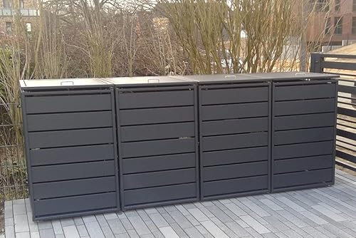 Mülltonnenbox für Vier 240 Liter Tonnen
