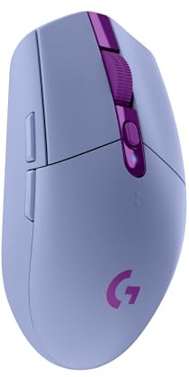 Logitech G305 Lightspeed Ratón Gaming Inalámbrico, Captor Hero 12K, 12,000 dpi, Ultra-Ligero, Batería de 250h, 6 Botones Programables, Memoría Integrada, PC/Mac - Lila