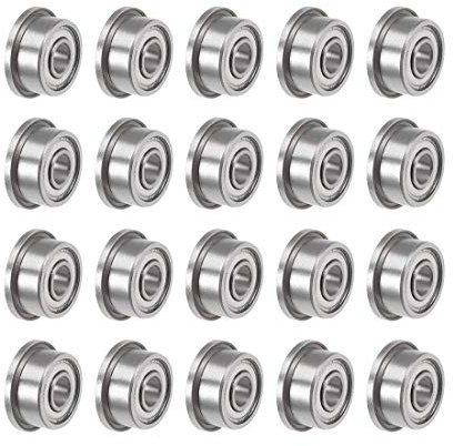 F693ZZ Flansch Kugellager, 3 x 8 x 4 mm, Kugellager aus Chrom, geschirmt, 20 Stück