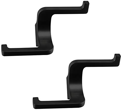 SOTECH 2 Stück Doppelhaken BILL schwarz matt 107,5 x 64,5 x 38,5 mm | mit verdeckter Montage Garderobenhaken aus der BlackLine Kollektion