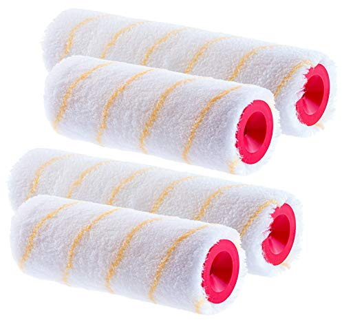 KADAX Paint Roller, Set - 20 + 25 cm, Yellow Thread, Painter's Roll Made of Polyacrylic, Short Pile Paint Roller, Paint Roller for Wall Paint, Facade, Facade Roller, Paint Roller (2)