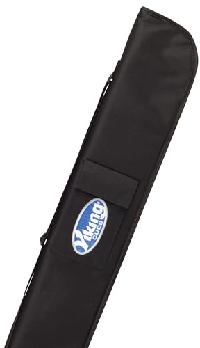 Viking Pool Cue Case 1x1, Black Soft Pool Stick Case for 1 Stick with Shoulder Strap and Pocket, Pool Cue Bag, Billiard Cue Case, Cue Stick Case, Pool Queue Case