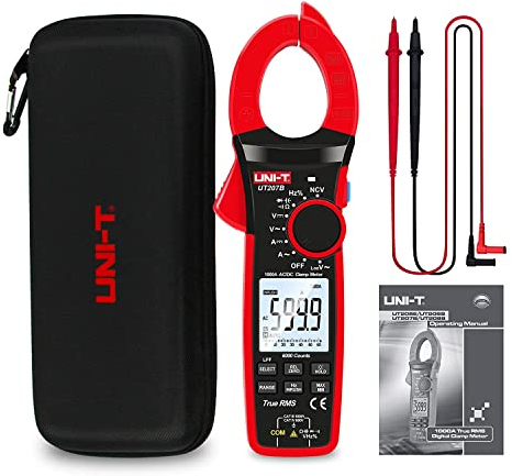 UNI-T UT206B UT207B UT208B morsetto metro amperometrico VFC Electrical Instruments DC/AC Current Voltage Tester Auto Range