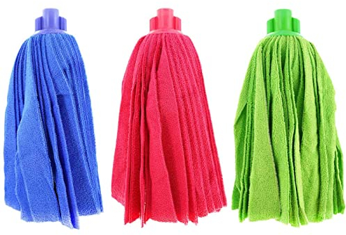 Tradineur - Set de 3 fregonas tiras de microfibra de última tecnología color surtido