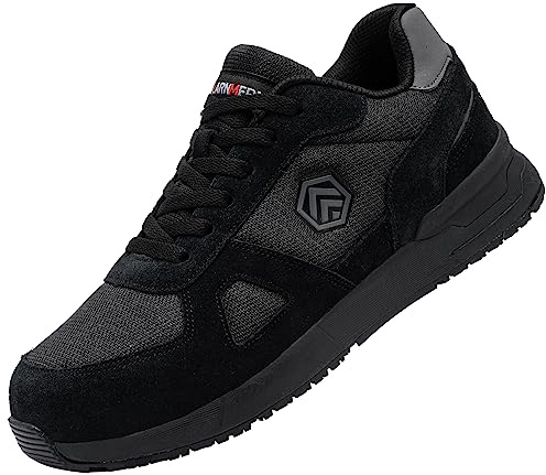 LARNMERN PRO Chaussures de Sécurité Hommes Femmes Léger 36-49EU | Basket Securite Femmes SRC ESD Antidérapante Sportives Confortables Embout en Acier Respirantes Basket de Travail