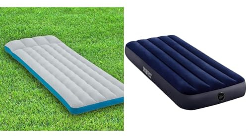 Intex Camping-Luftmatratze, 67998, bunt, 72x189x20 cm & Luftbett, 64756, bunt, 191 x 76 x 25 cm