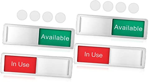 4 Pcs use sign privacy slider sign restroom privacy for the restroom indicator the office board do not disturb blank Acrylic