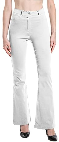 Laphilo Pantaloni da Donna Svasati Effetto Jeans Estensibile Vita Alta Skinny Push up Zampa Elefante Campana in Denim Slim Fit cod.3050