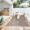 Famibay Alfombra Exterior 120 x 180 cm Motivo geométrico Alfombra Extragrande para Exteriores, Duradera, Plegable Rayos UV Alfombra Exterior terraza para Terraza Balcón Patio Camping Playa