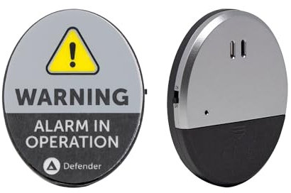 Defender Ultra Slim Vibration Alarm 2 Pack - Window Alert Alarm Sensor Smash Glass Siren 130dB - Police Accredited