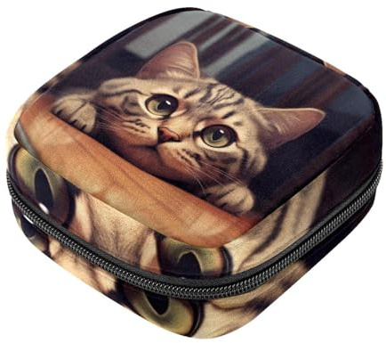 Borsa mestruale,Sacchetto di immagazzinaggio del tovagliolo sanitario,Porta tamponi per borsa, D84m7an9xdw, 4.7x6.6x6.6 in, Comodi