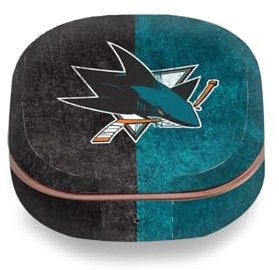 Head Case Designs Offizielle NHL Halb beunruhigt San Jose Sharks Vinyl Haut Aufkleber Abziehbild Abdeckung kompatibel mit Buds Live/Buds Pro / Buds2