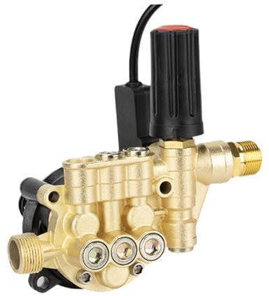 perfk Car Washing Machine Pump Head,Pressure Washer Pump Head 12 Plunger Adjustable Pump Head for Automotive,Vehicles,Cleaning