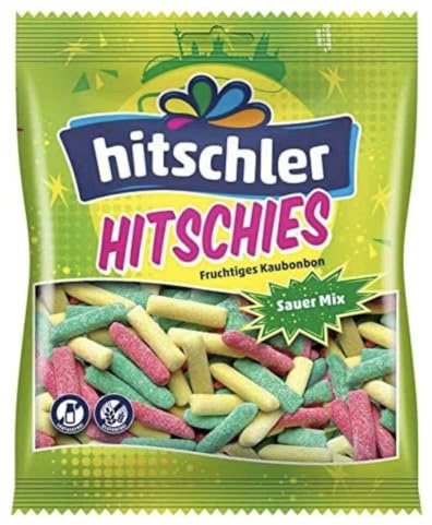 Sour Mix - Bonbons Hitschies Sauer Mix - Délicieuses Friandises Surprises aux Saveurs Intenses, Idéales pour les Amateurs de Gourmandises, Parfaites pour les Fêtes - 140g